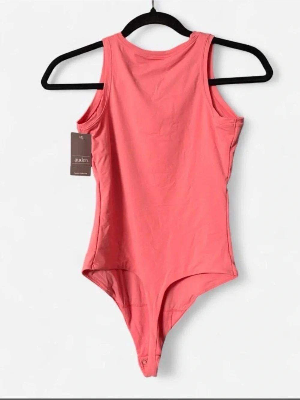Auden Coral Pink Sleeveless One-Piece Bodysuit
